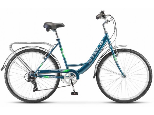 Купить  26" STELS LEGENDA 290 26V морской волны (СТЕЛС ЛЕГЕНДА 290 26В) 26"; 7ск; рама-сталь; тормоз-V-Brake; багажник (шт) (ART купить с доставкой по Москве и России, цена, технические характеристики, комплектация фото  - motoserp.ru