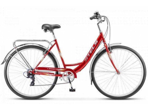 Купить  28" STELS LEGENDA 390 28V красный (Стелс Легенда 390) 28"; 7ск; рама-сталь; тормоз-V-brake; вилка стальная-жесткая (шт) (ART купить с доставкой по Москве и России, цена, технические характеристики, комплектация фото  - motoserp.ru