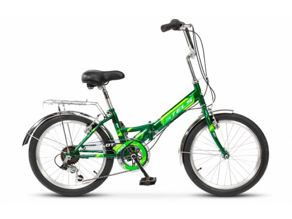 Купить  20" STELS PILOT-350 зеленый (Стелс Пилот-350) 20"; 6ск; рама-сталь; тормоз-V-Brake; багажник (шт) (ART  купить с доставкой по Москве и России, цена, технические характеристики, комплектация фото  - motoserp.ru