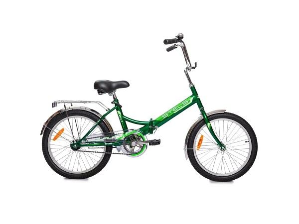 Купить  20" STELS PILOT-410 зеленый (Стелс Пилот-410) 20"; 1ск; рама-сталь; тормоз-ножной; багажник (шт) (ART  купить с доставкой по Москве и России, цена, технические характеристики, комплектация фото  - motoserp.ru