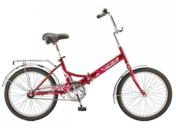 Купить  20" STELS PILOT-410 красный (Стелс Пилот-410) 20"; 1ск; рама-сталь; тормоз-ножной; багажник (шт) (ART  купить с доставкой по Москве и России, цена, технические характеристики, комплектация фото  - motoserp.ru