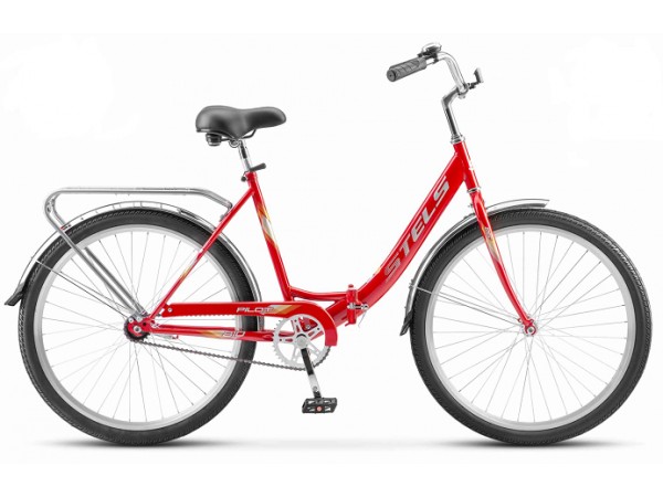 Купить  26" STELS PILOT-810 красный (Стелс Пилот-810) 26"; 1ск; рама-сталь; тормоз-ножной; багажник (шт) (ART купить с доставкой по Москве и России, цена, технические характеристики, комплектация фото  - motoserp.ru