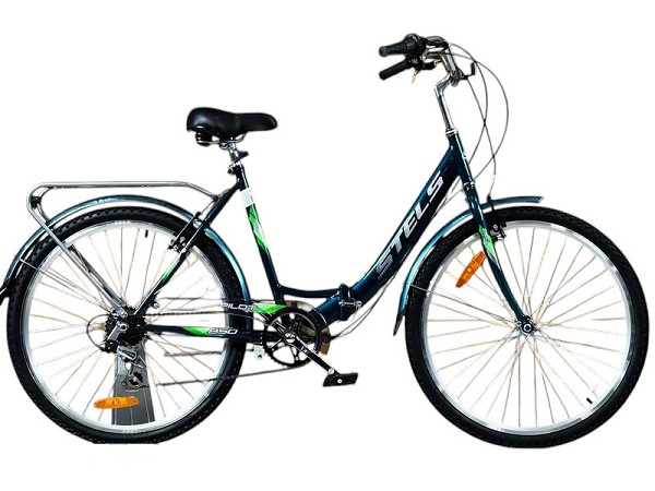 Купить  26" STELS PILOT-850 зеленый (Стелс Пилот-850) 26"; 6ск; рама-сталь; тормоз-V-Brake; багажник (шт) (ART купить с доставкой по Москве и России, цена, технические характеристики, комплектация фото  - motoserp.ru
