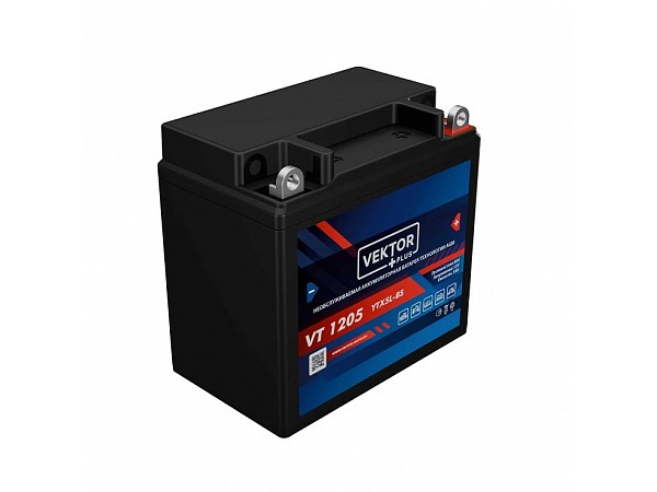 Купить  Аккумулятор 12в  5а (114х70х106) YTX5L-BS,YTZ7S Vektor (шт) (VT 1205 купить с доставкой по Москве и России, цена, технические характеристики, комплектация фото  - motoserp.ru