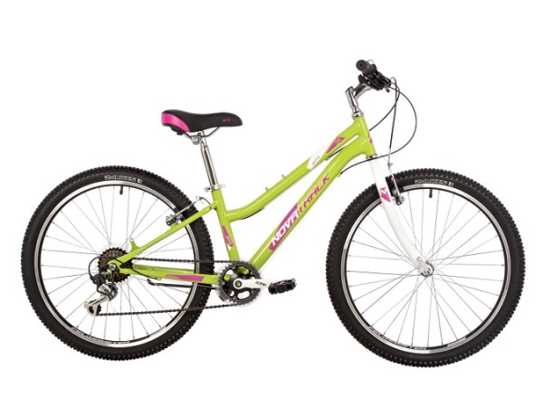 Купить  24" NOVATRACK JENNY салатовый (12") (НОВАТРЕК ДЖЕННИ) 24"; 6ск; рама-сталь; тормоз-V-Brake (шт) (ART (M купить с доставкой по Москве и России, цена, технические характеристики, комплектация фото  - motoserp.ru