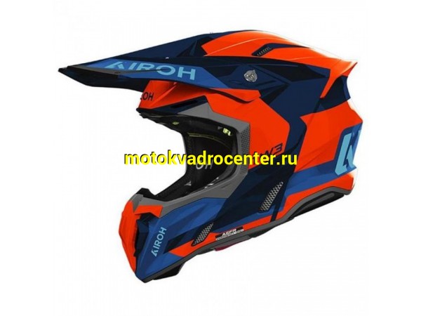 Купить  Шлем Кросс AIROH TWIST 3.0 FANCY Orange/Blue Gloss (XL) (шт) (AIM TW3F18-XL купить с доставкой по Москве и России, цена, технические характеристики, комплектация фото  - motoserp.ru