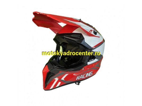 Купить  Шлем Кросс MOTAX Glossy Red/White (G11) (L) (шт) (MOTAX купить с доставкой по Москве и России, цена, технические характеристики, комплектация фото  - motoserp.ru