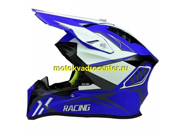 Купить  Шлем Кросс MOTAX 127 Matt Blue/White (G23) (L) (шт) (MOTAX купить с доставкой по Москве и России, цена, технические характеристики, комплектация фото  - motoserp.ru