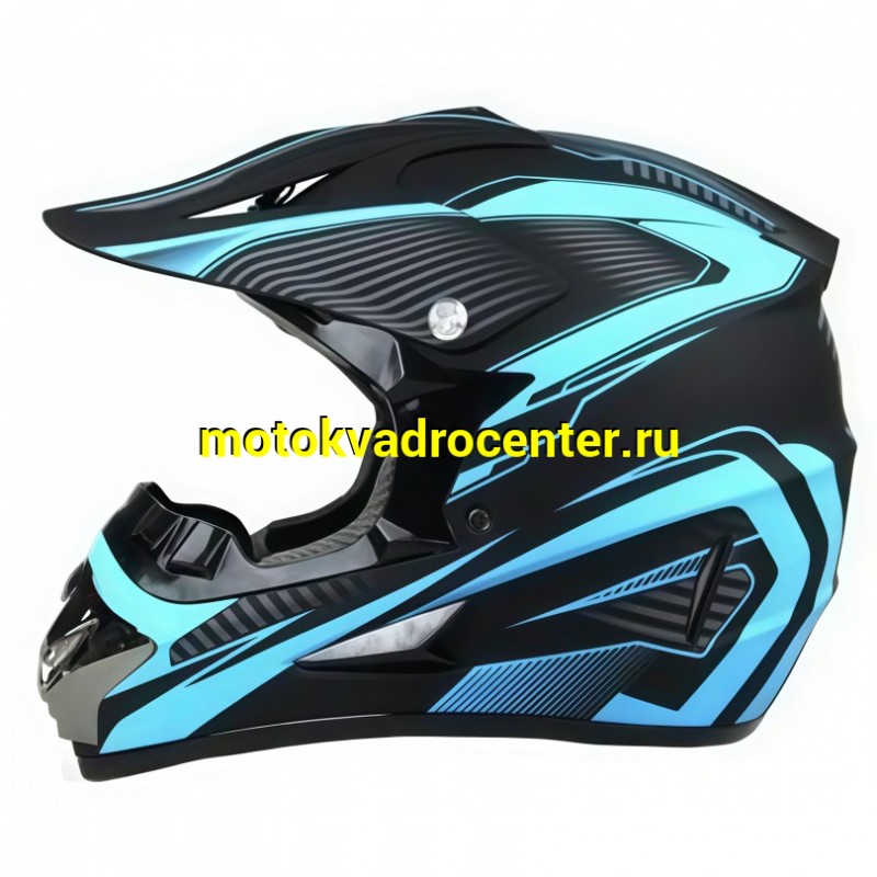 Купить  Шлем Кросс (Детский) MOTAX 125 Argos Matt Black/Blue (G21) (M) (шт) (MOTAX купить с доставкой по Москве и России, цена, технические характеристики, комплектация фото  - motoserp.ru