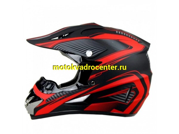 Купить  Шлем Кросс (Детский) MOTAX 125 Argos Matt Black/Red (G20) (L) (шт) (MOTAX купить с доставкой по Москве и России, цена, технические характеристики, комплектация фото  - motoserp.ru