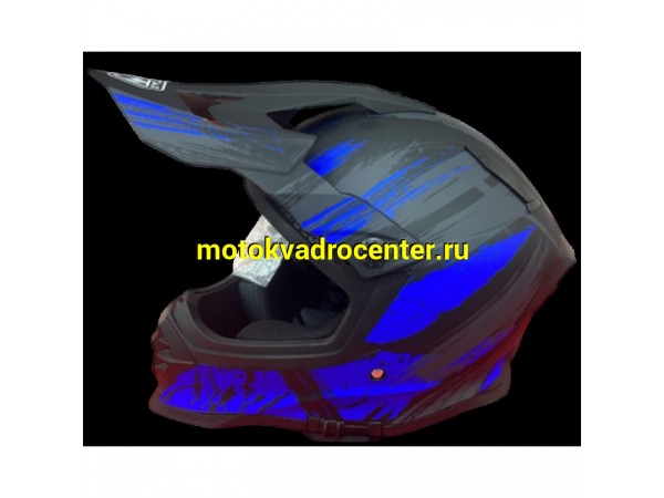 Купить  Шлем Кросс MOTAX HF-800 Matt Black/Blue (G5) (M) (шт) (MOTAX купить с доставкой по Москве и России, цена, технические характеристики, комплектация фото  - motoserp.ru