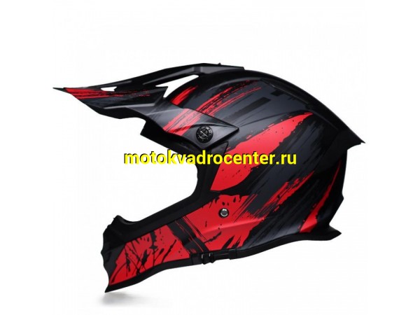 Купить  Шлем Кросс MOTAX HF-800 Glossy Black/Red (G1) (M) (шт) (MOTAX купить с доставкой по Москве и России, цена, технические характеристики, комплектация фото  - motoserp.ru