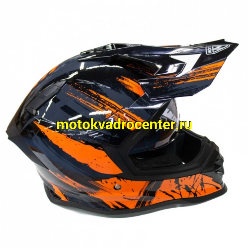 Купить  Шлем Кросс MOTAX HF-800 Glossy Black/Orange (G4) (L) (шт) (MOTAX купить с доставкой по Москве и России, цена, технические характеристики, комплектация фото  - motoserp.ru