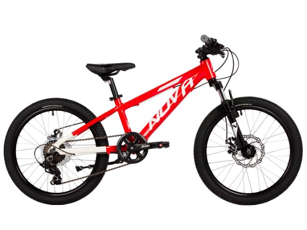 Купить  20" скоростной NOVATRACK EXTREME 7 красный (НОВАТРЕК ЭКСТРИМ) 20"; 7ск; рама-алюм; тормоз-Disc (шт) (ART (M купить с доставкой по Москве и России, цена, технические характеристики, комплектация фото  - motoserp.ru
