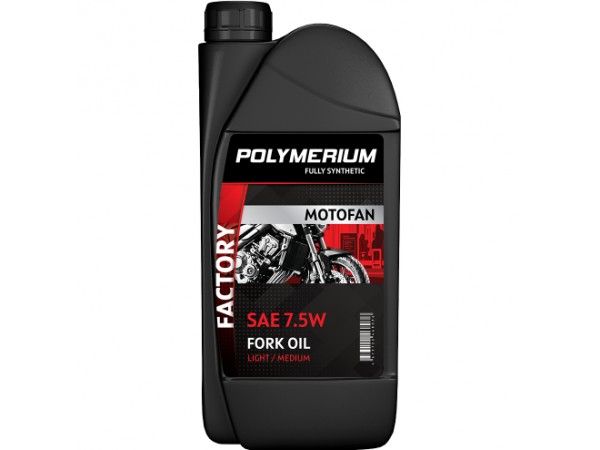 Купить  Масло POLYMERIUM MOTOFAN FORK OIL FACTORY&nbsp;MEDIUM 7.5W 1L синт (вилочное гидравлическое масло) (шт) (plmmffof751 купить с доставкой по Москве и России, цена, технические характеристики, комплектация фото  - motoserp.ru