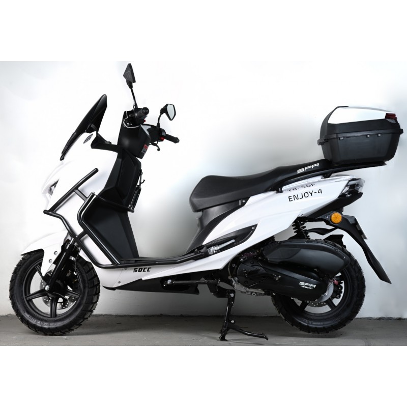 Купить  Скутер SPRMOTORS Enjoy T8-50F 12/12"диск/диск; кофр; дуги (шт) 01500 (SPR купить с доставкой по Москве и России, цена, технические характеристики, комплектация фото  - motoserp.ru