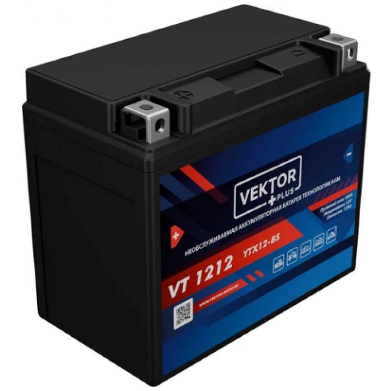 Купить  Аккумулятор 12в 12а (150х86х131) YTX12-BS Vektor (шт) (VT 1212 купить с доставкой по Москве и России, цена, технические характеристики, комплектация фото  - motoserp.ru