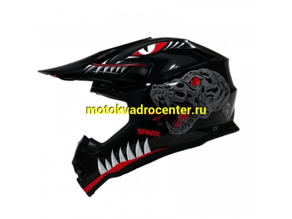 Купить  Шлем Кросс (Детский) SPARX Jet Monster черный ЛЮМИНИСЦЕНТНЫЙ р-р YXL (шт) (CK купить с доставкой по Москве и России, цена, технические характеристики, комплектация фото  - motoserp.ru