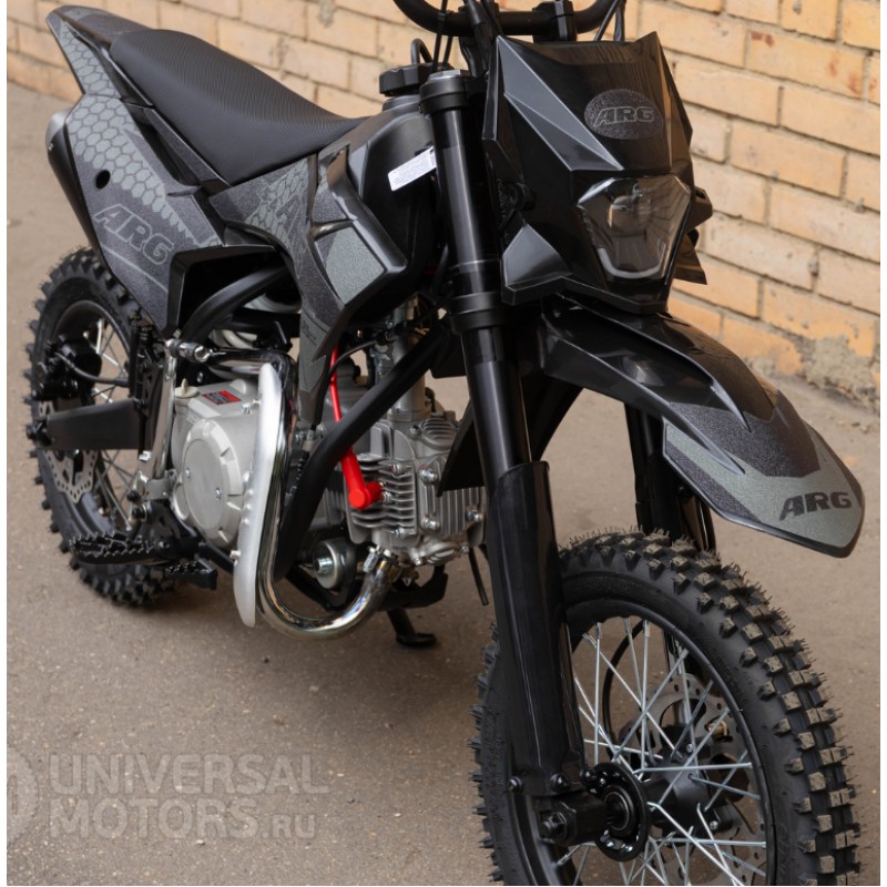 Купить  Питбайк ARG 125cc 14/12 (17/14" встанут) мех. эл/кикстарт, дупл. рама, быстосъем. сиден, неломайки, пульт КТМ, ув. бак (шт) купить с доставкой по Москве и России, цена, технические характеристики, комплектация фото  - motoserp.ru