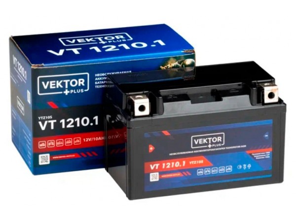 Купить  Аккумулятор 12в 10а (150х87х93) YTX12-BS, СТ1210.1  (низкий) Vektor (шт)  (VT 1210.1 купить с доставкой по Москве и России, цена, технические характеристики, комплектация фото  - motoserp.ru