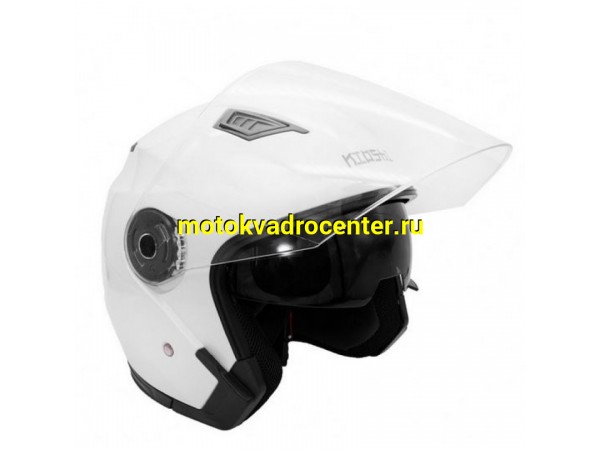 Купить  Шлем открытый  со стеклом KIOSHI 516 цвет белый р-р (XL) (шт) (Regul 304173-12 купить с доставкой по Москве и России, цена, технические характеристики, комплектация фото  - motoserp.ru