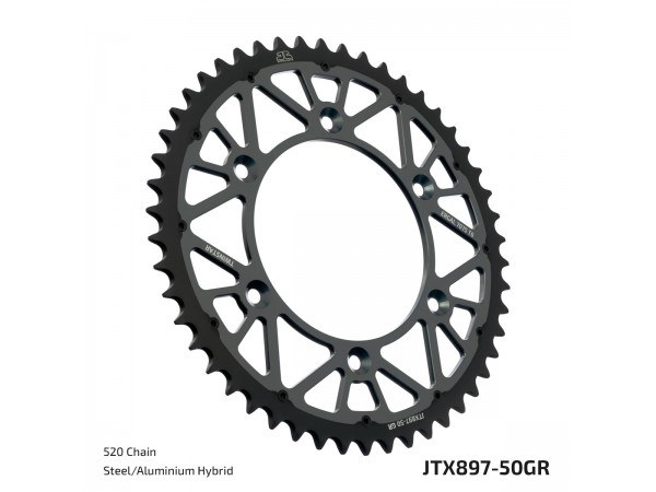 Купить  Звезда ведущая (520-50) JTX897.50GR (сталь/алюминий) (JTX897.50GR) (шт) (TS купить с доставкой по Москве и России, цена, технические характеристики, комплектация фото  - motoserp.ru