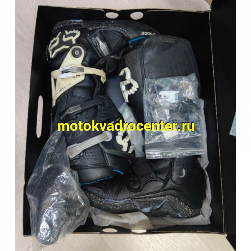 Купить  Мотоботы кросс. Fox Instinct Black/White 10; р-р 42" (модель 2020г) Б/У  (пар) (Fox Н66543 купить с доставкой по Москве и России, цена, технические характеристики, комплектация фото  - motoserp.ru