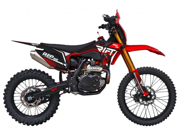 Купить  Мотоцикл Кросс/Эндуро RIFT R2P 300 (от комп. QJMOTOR) (YB300H) 4т., охл. воз.- масл.,карб., 21/18".(шт) купить с доставкой по Москве и России, цена, технические характеристики, комплектация фото  - motoserp.ru